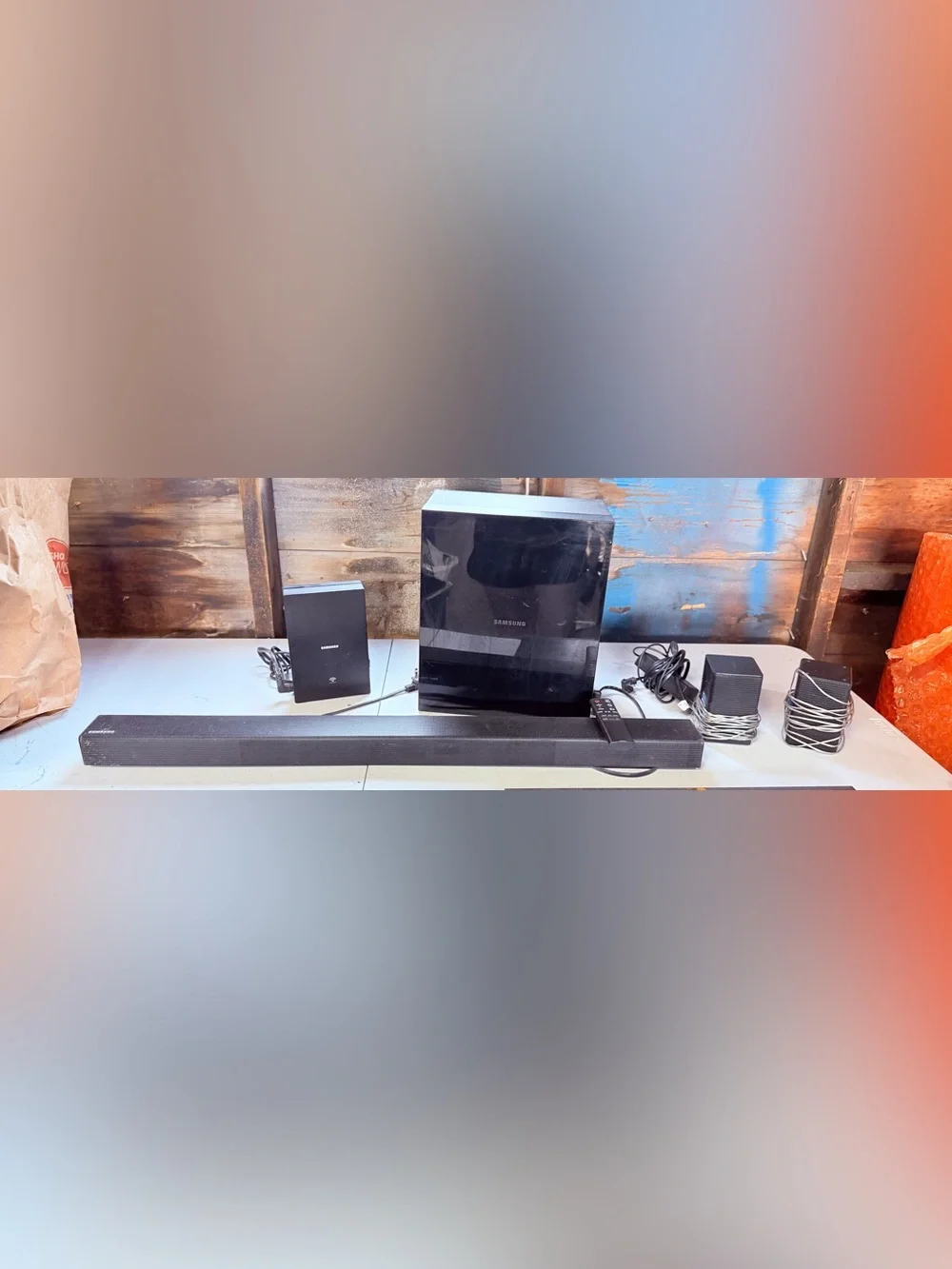 Samsung (PS-WK450) Subwoofer and (HW-KM45C) Soundbar Theater System w/Remote